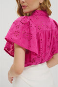 The Steph Blouse in Fuschia Leledebaltzac