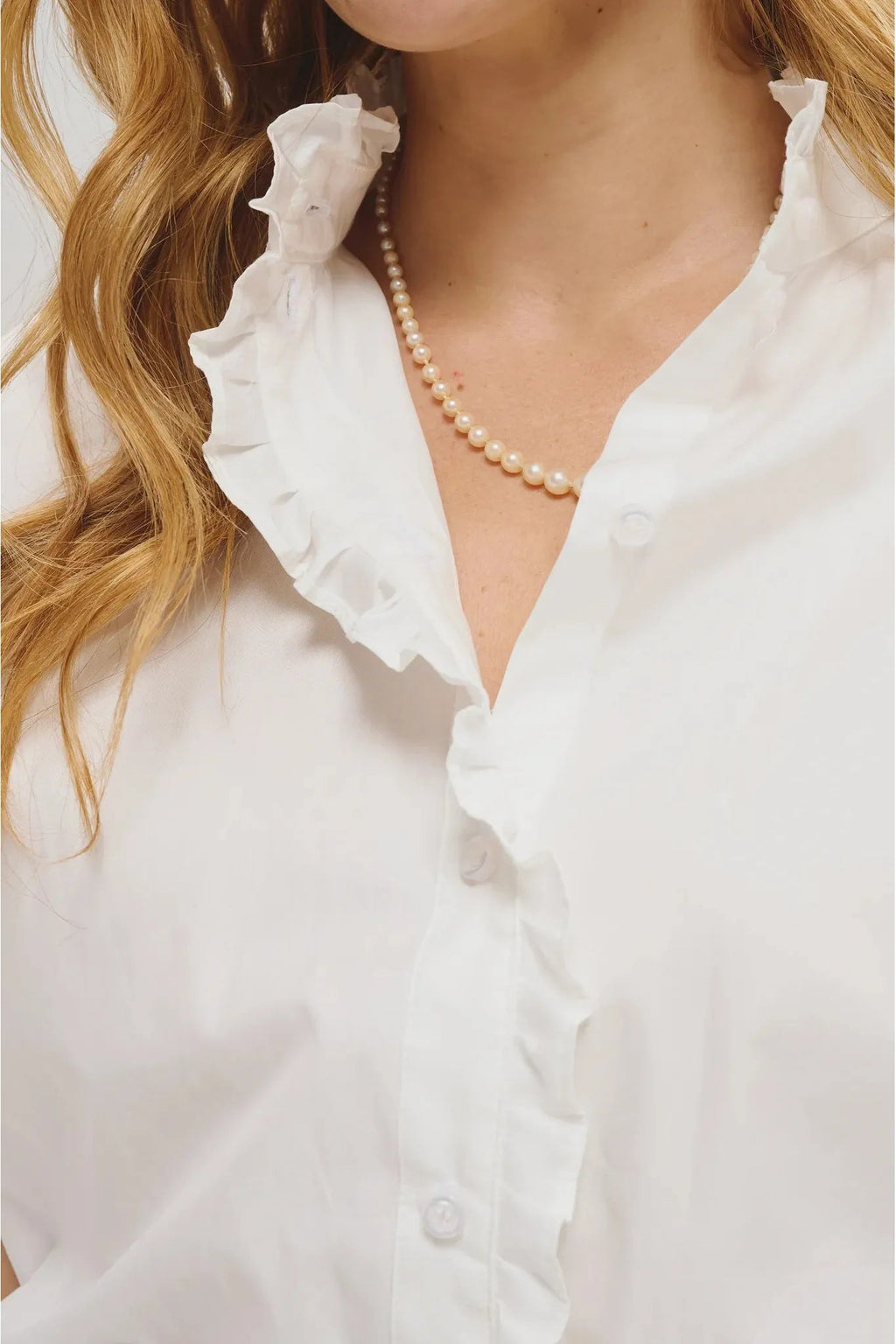 The Albane Blouse in White Leledebaltzac