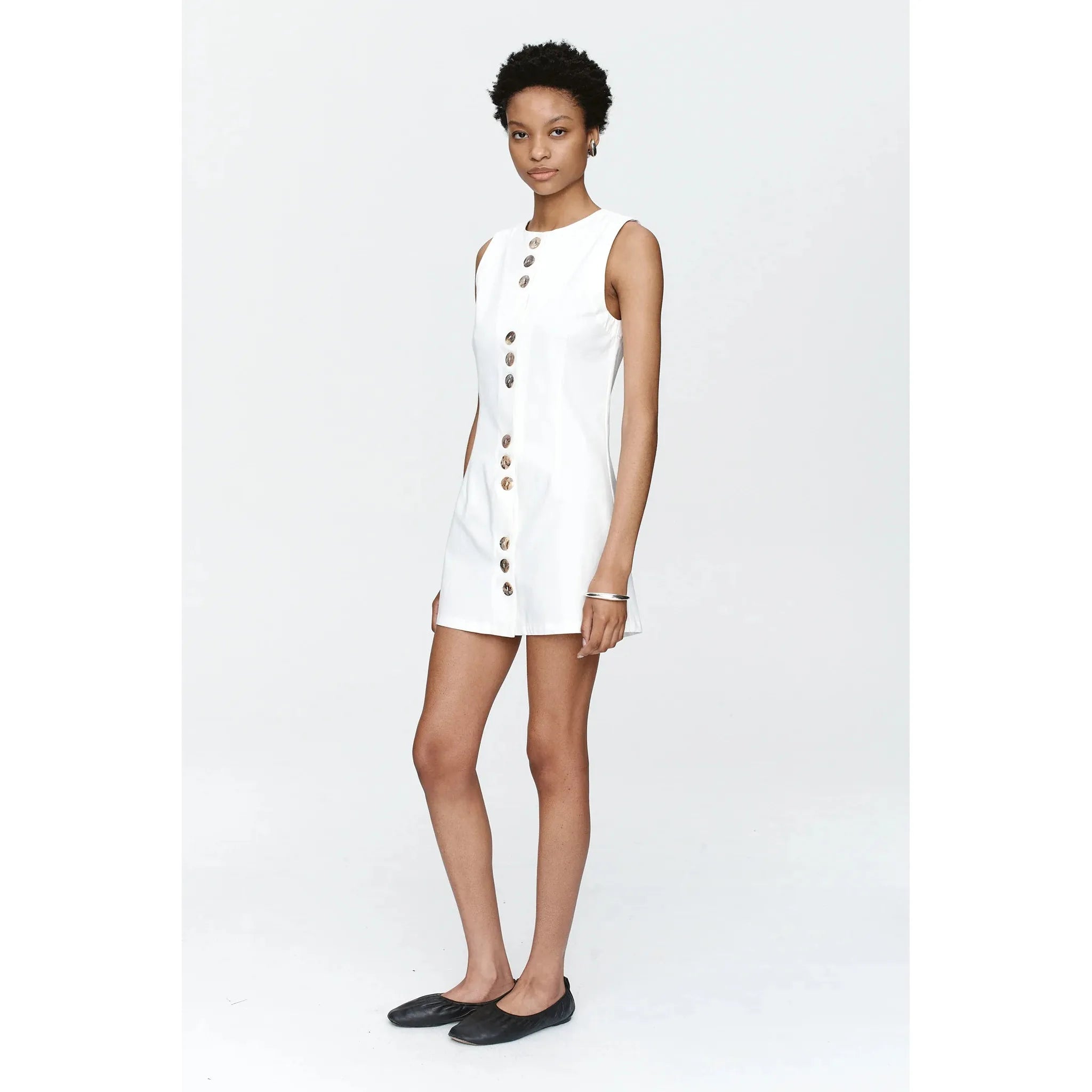 Lavender Marle Lenny Dress White