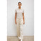 Light Gray Barb Pleated High Waist Pant Creme