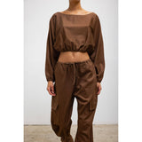 LeSet Yoko Long Sleeve Blouson Top