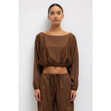 LeSet Yoko Long Sleeve Blouson Top