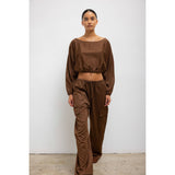 LeSet Yoko Long Sleeve Blouson Top