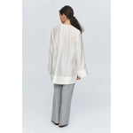 Light Gray Marle Lottie Top Textured Ivory