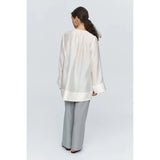 Light Gray Marle Lottie Top Textured Ivory