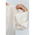 Light Gray Marle Lottie Top Textured Ivory