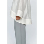 Light Gray Marle Lottie Top Textured Ivory