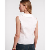 Frances Valentine Louise Collar Cotton Shell White