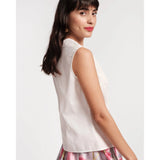 Frances Valentine Louise Floral Embroidered Collar Top