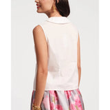 Frances Valentine Louise Floral Embroidered Collar Top
