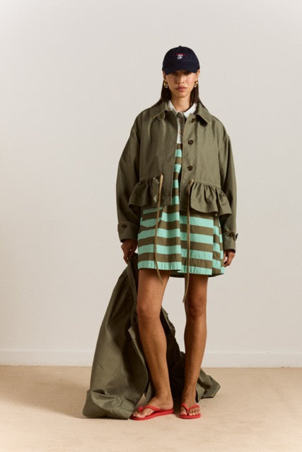 MYRTLE TRENCH - SAGE Damson Madder