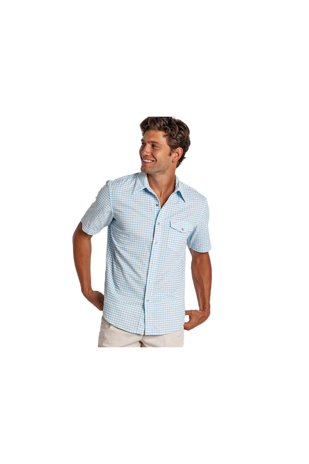 Short Sleeve Corduroy Pearl Snap Criquet