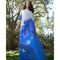 Dark Slate Gray Paige Maxi Dress Blue Watercolor Printed Mikado