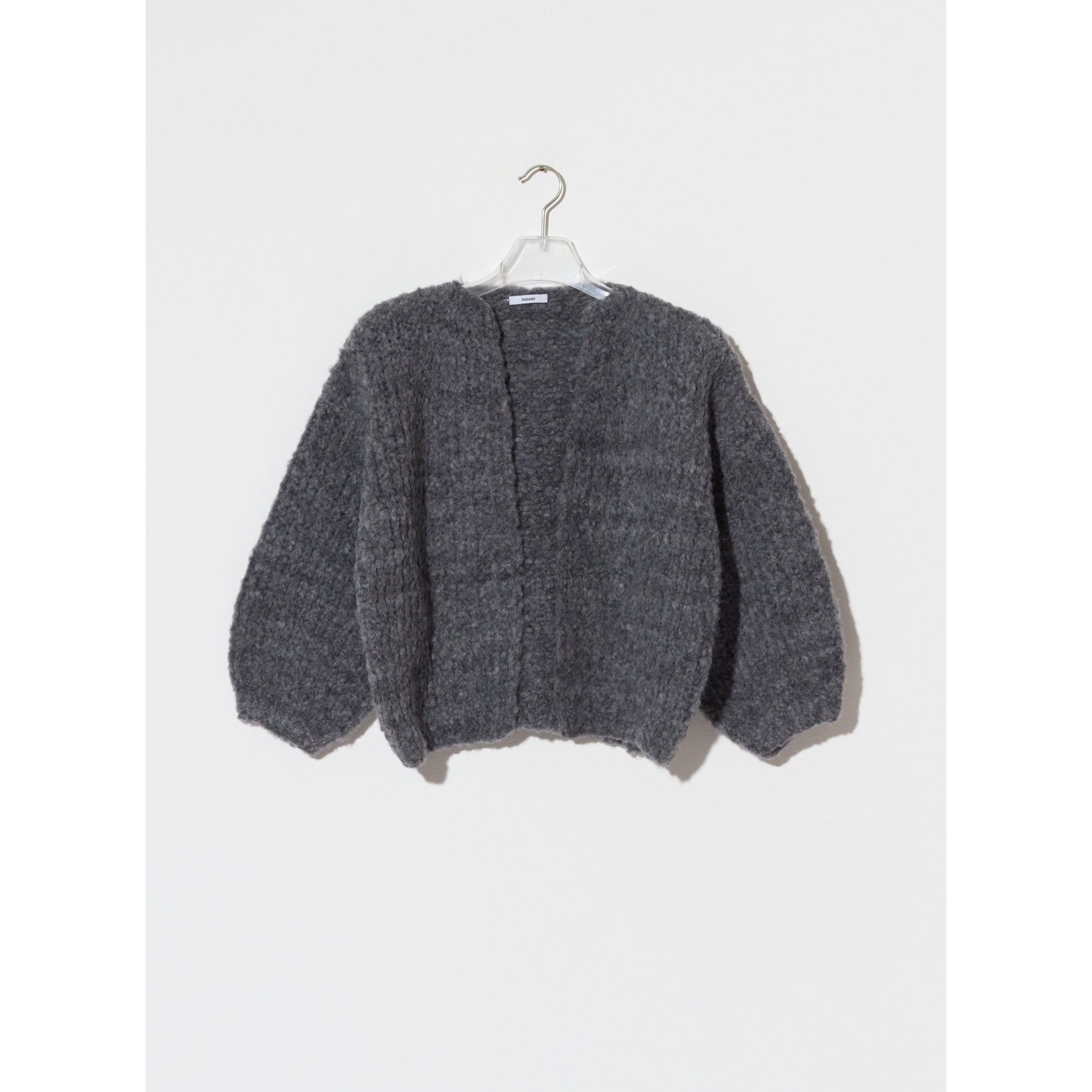 WOOL ALPACA MIX BOMBER CARDIGAN