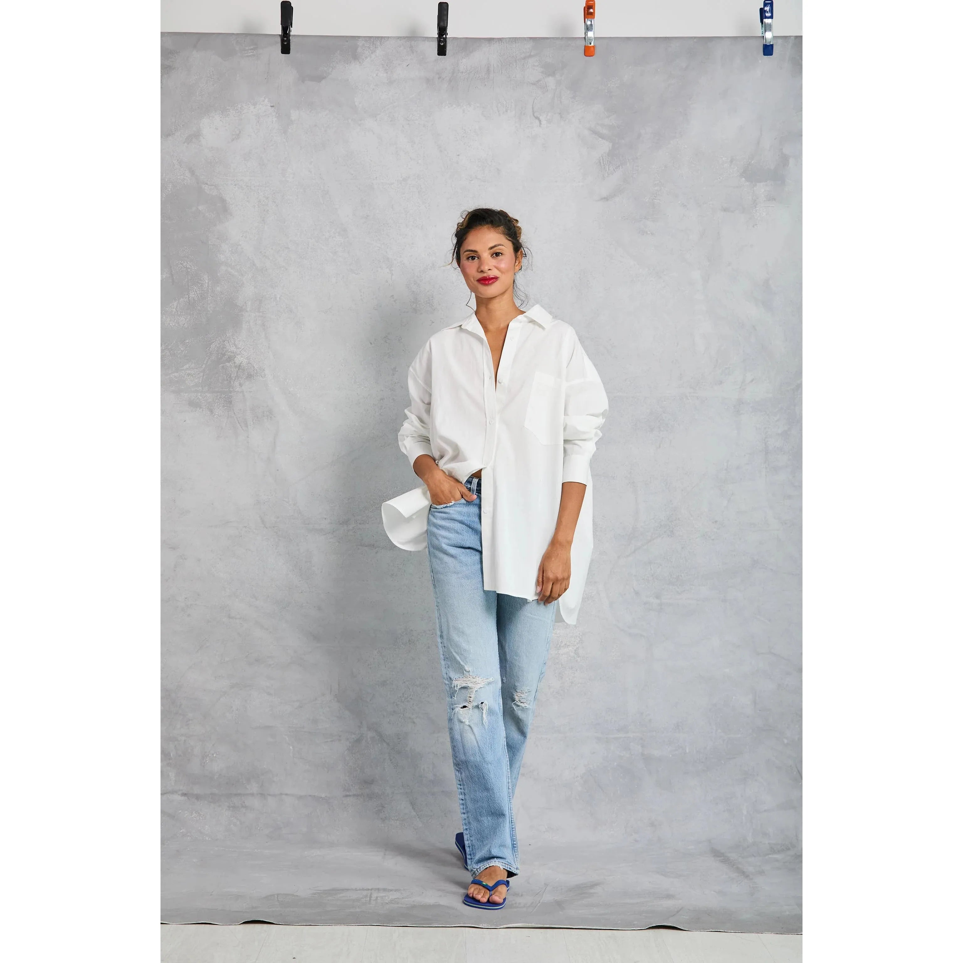 Gray Diana Wrap Shirt
