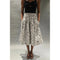 Light Slate Gray Full Skirt White Black
