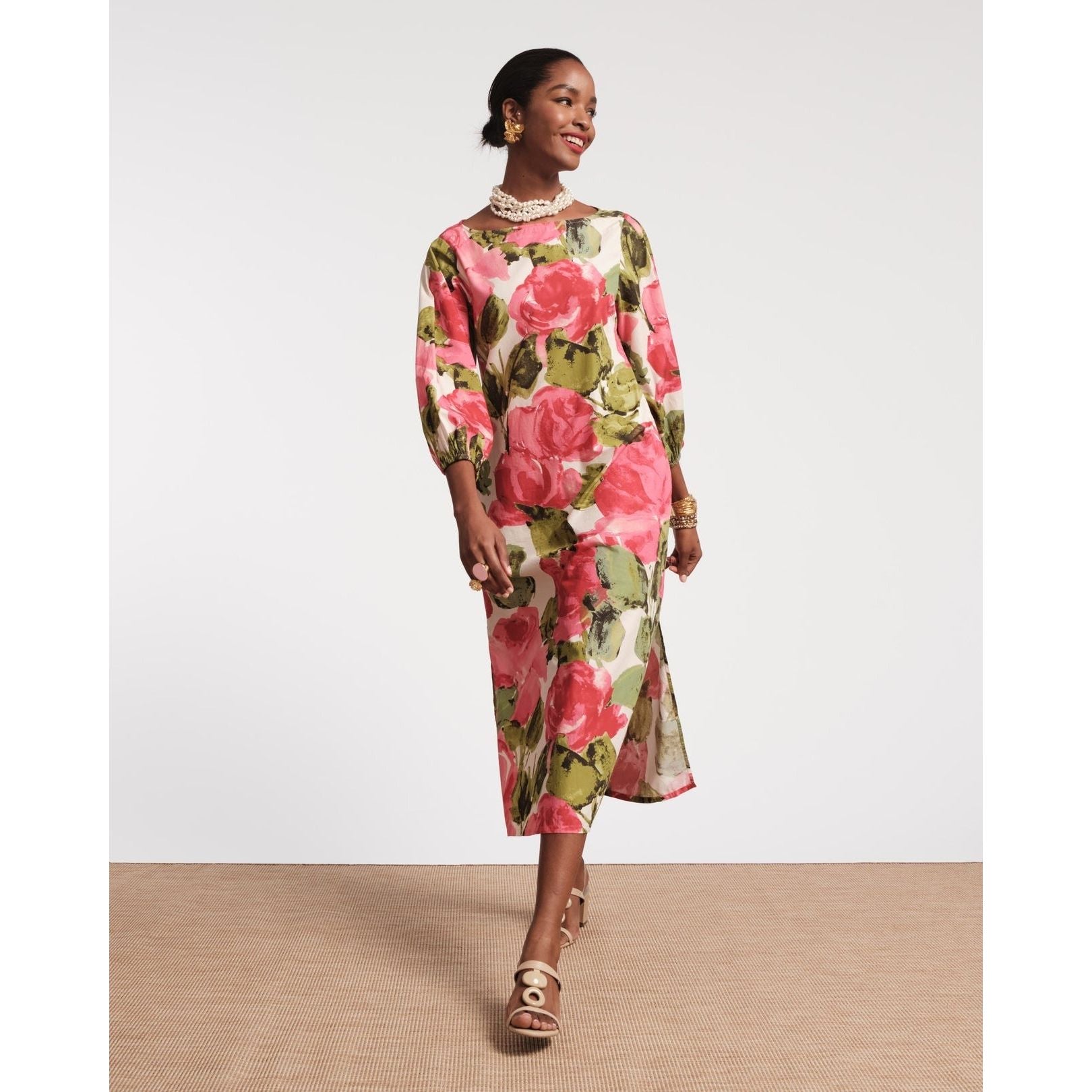Frances Valentine Minnow Maxi Dress Pretty Peonies