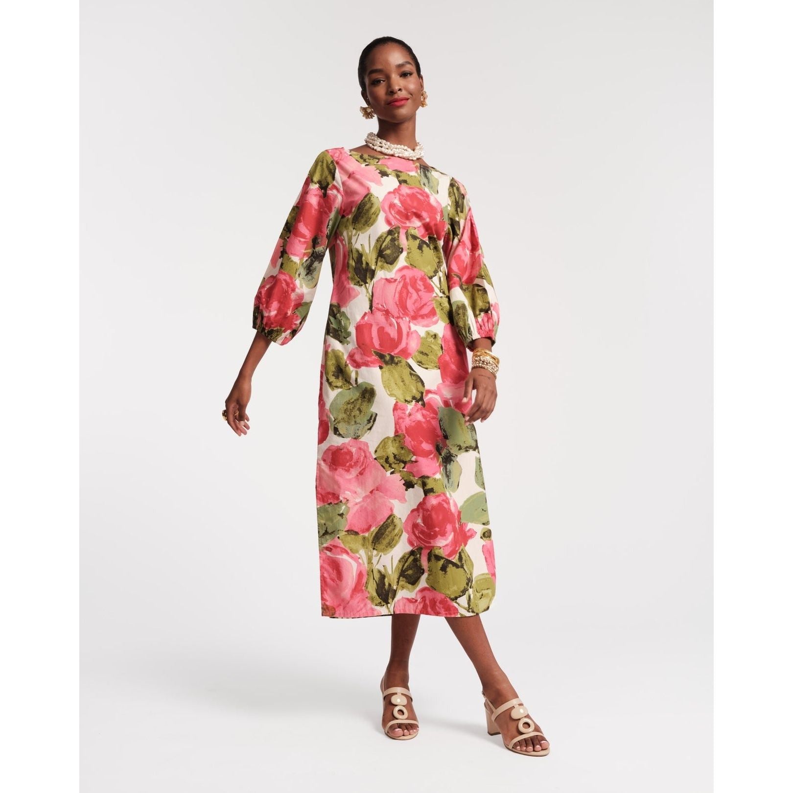 Frances Valentine Minnow Maxi Dress Pretty Peonies