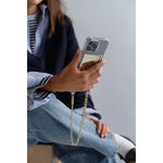 Dark Gray Mixed Metal Wristlet