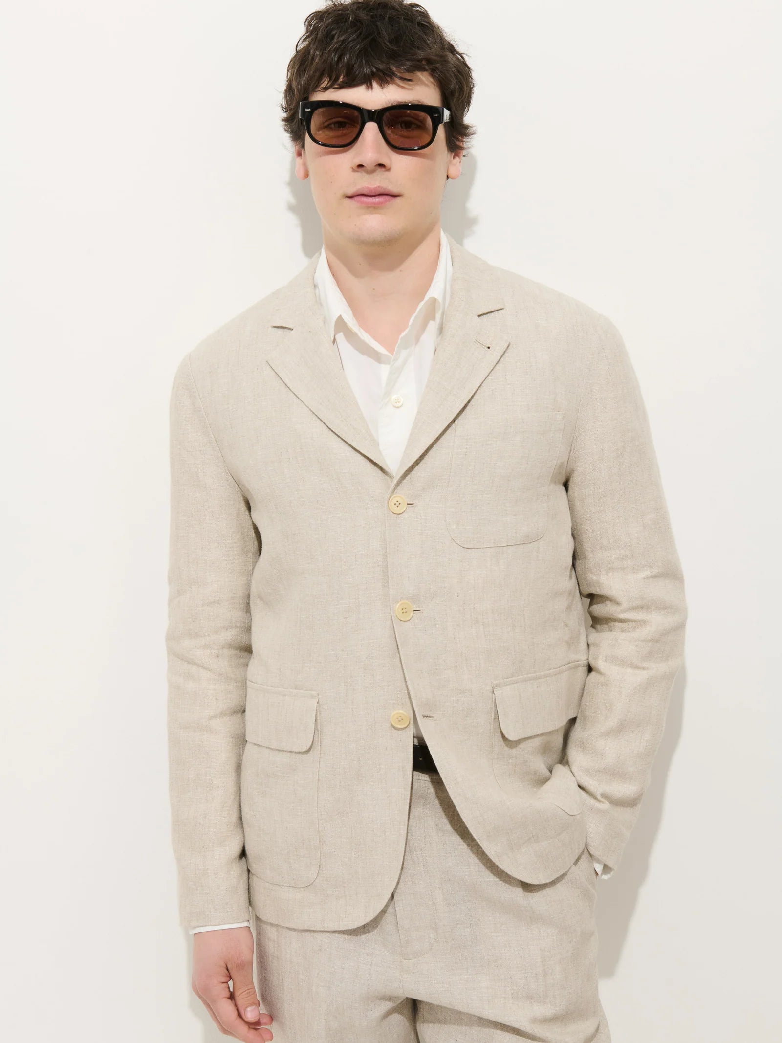 Mercer Linen Jacket in Flax Alex Mill
