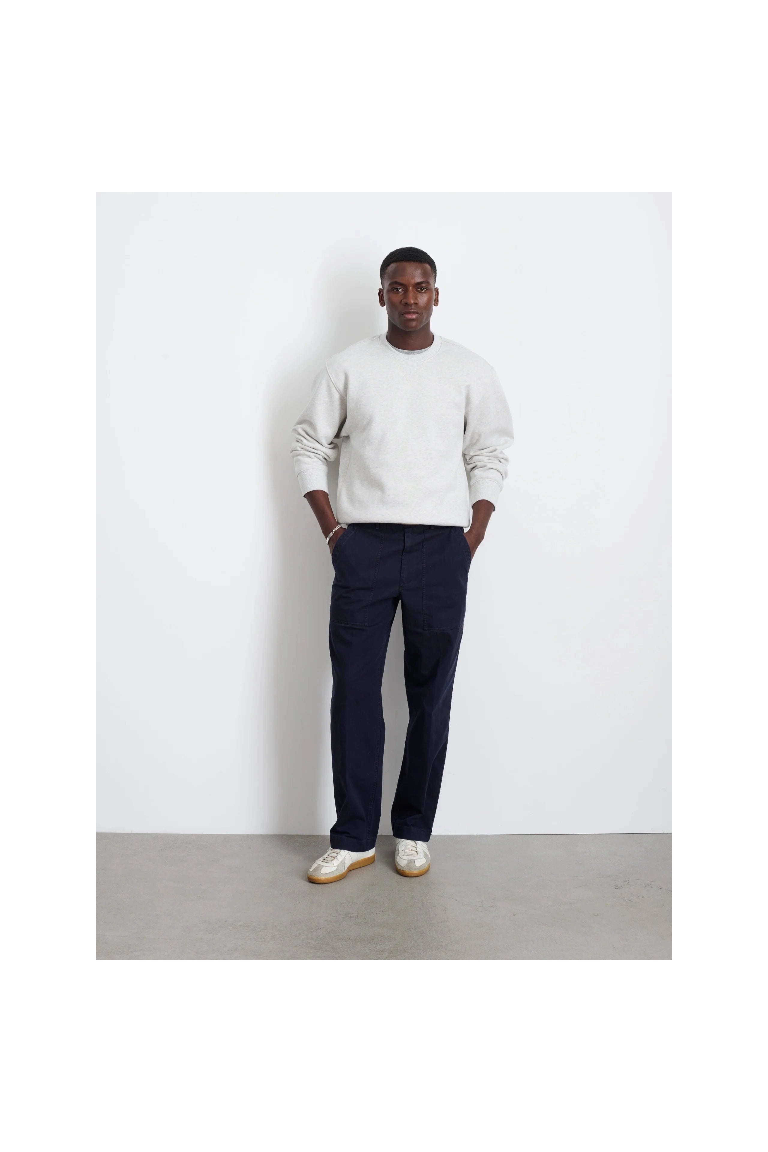 Field Pant Herringbone Navy Alex Mill