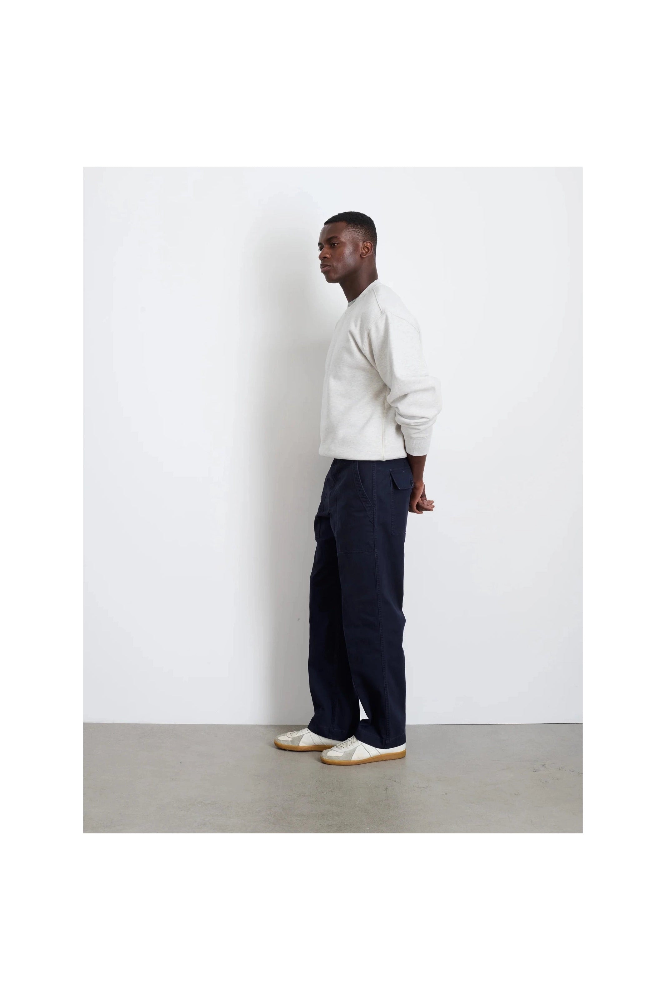 Field Pant Herringbone Navy Alex Mill