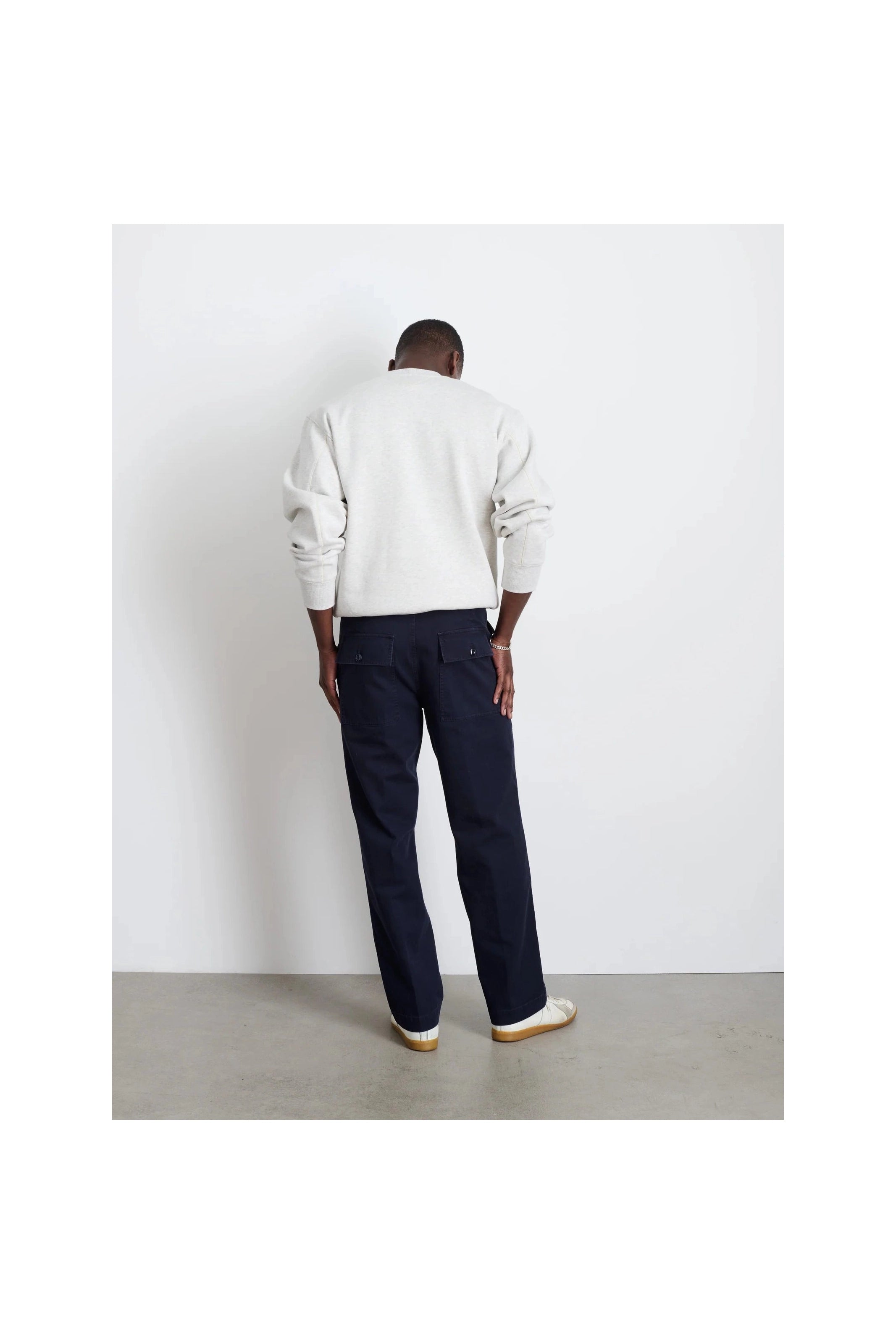 Field Pant Herringbone Navy Alex Mill