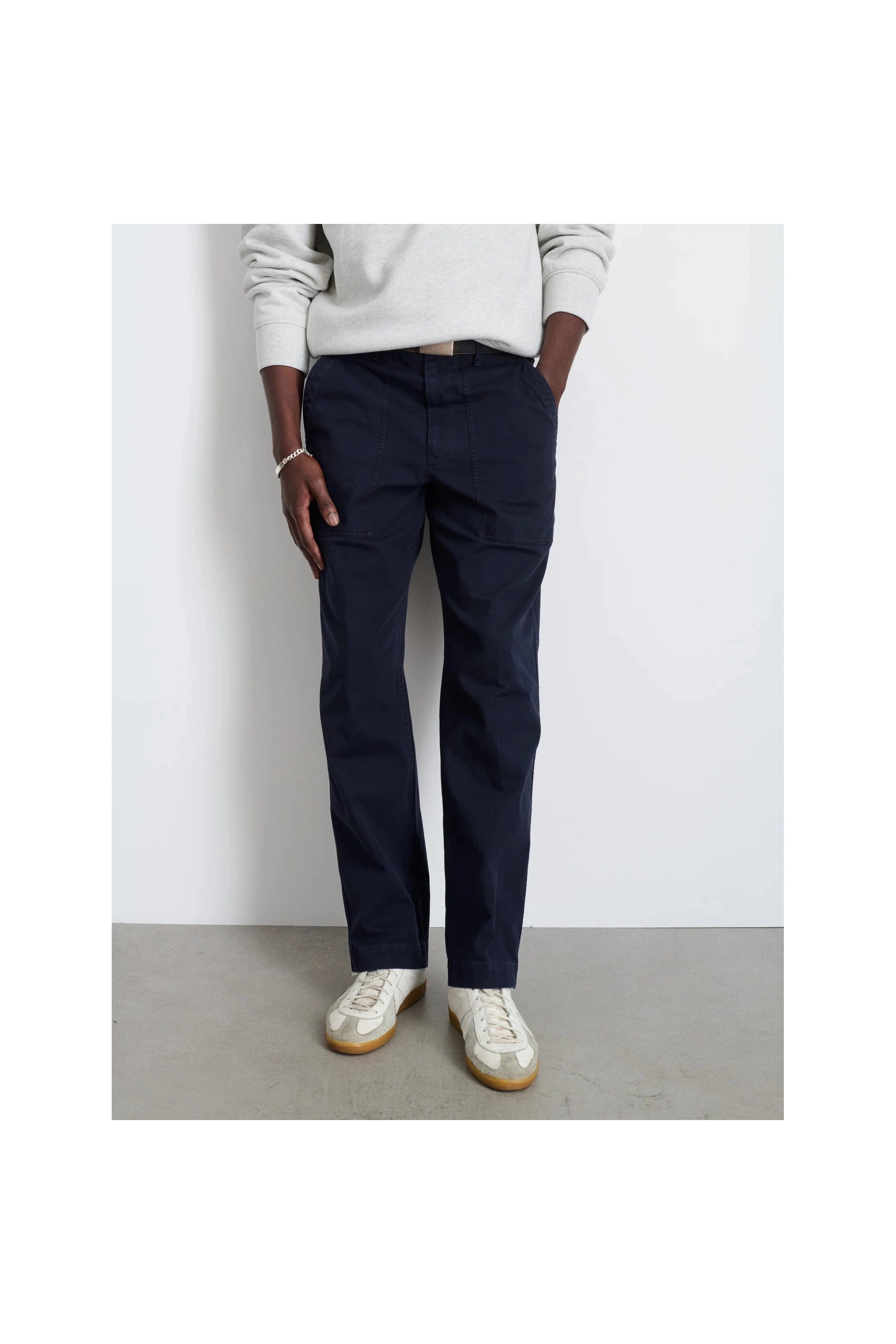 Field Pant Herringbone Navy Alex Mill