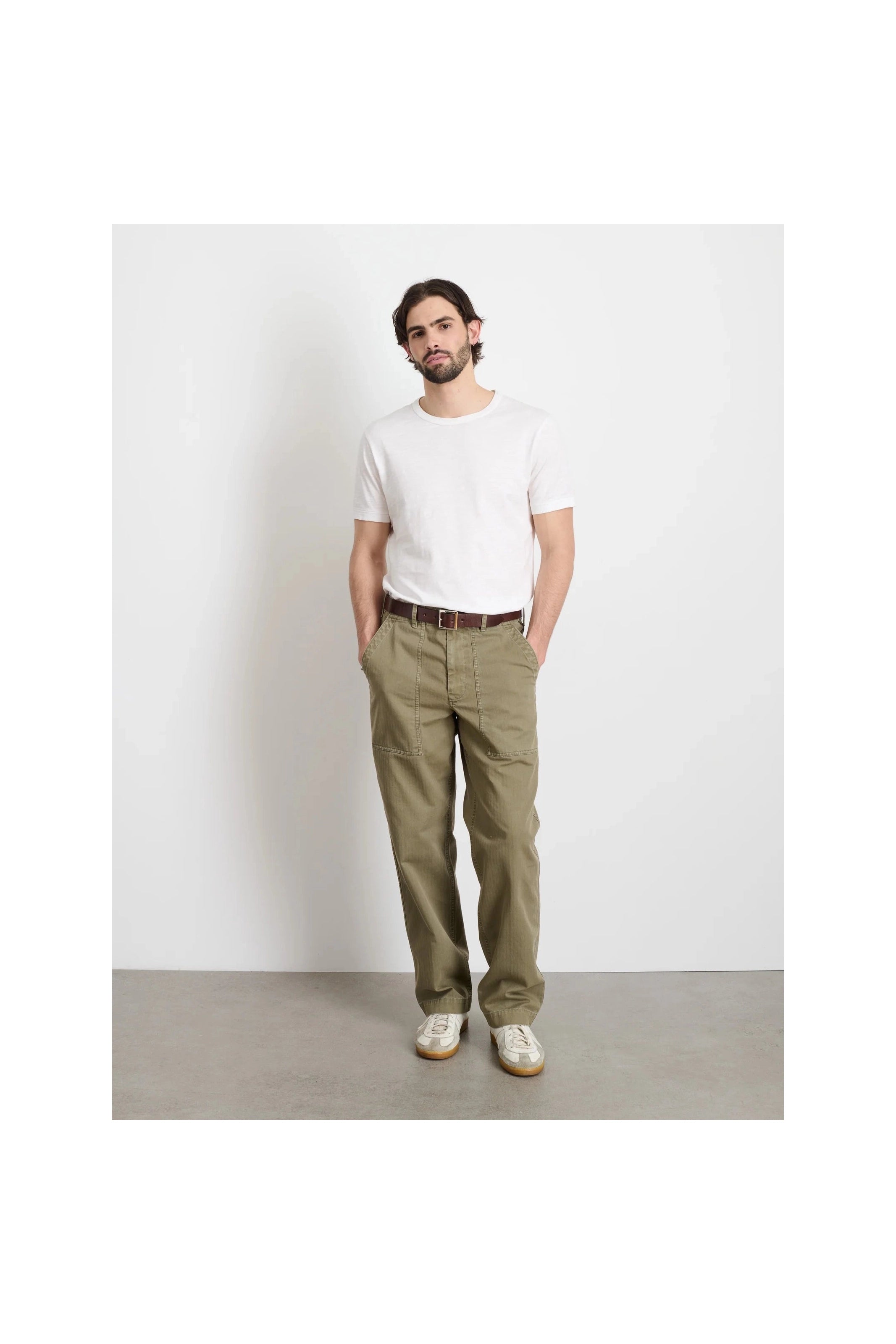 Field Pant Herringbone Dark Olive Alex Mill