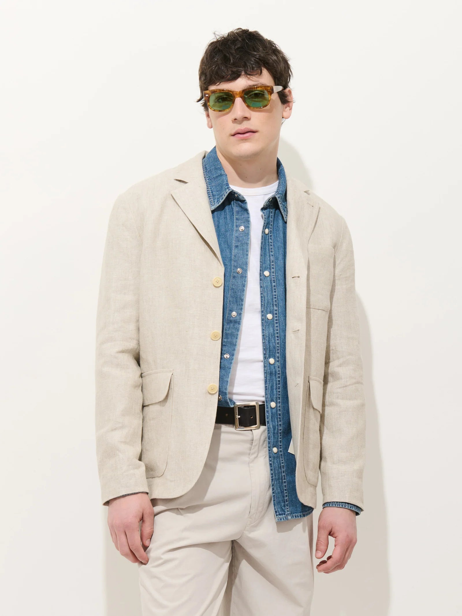 Mercer Linen Jacket in Flax Alex Mill