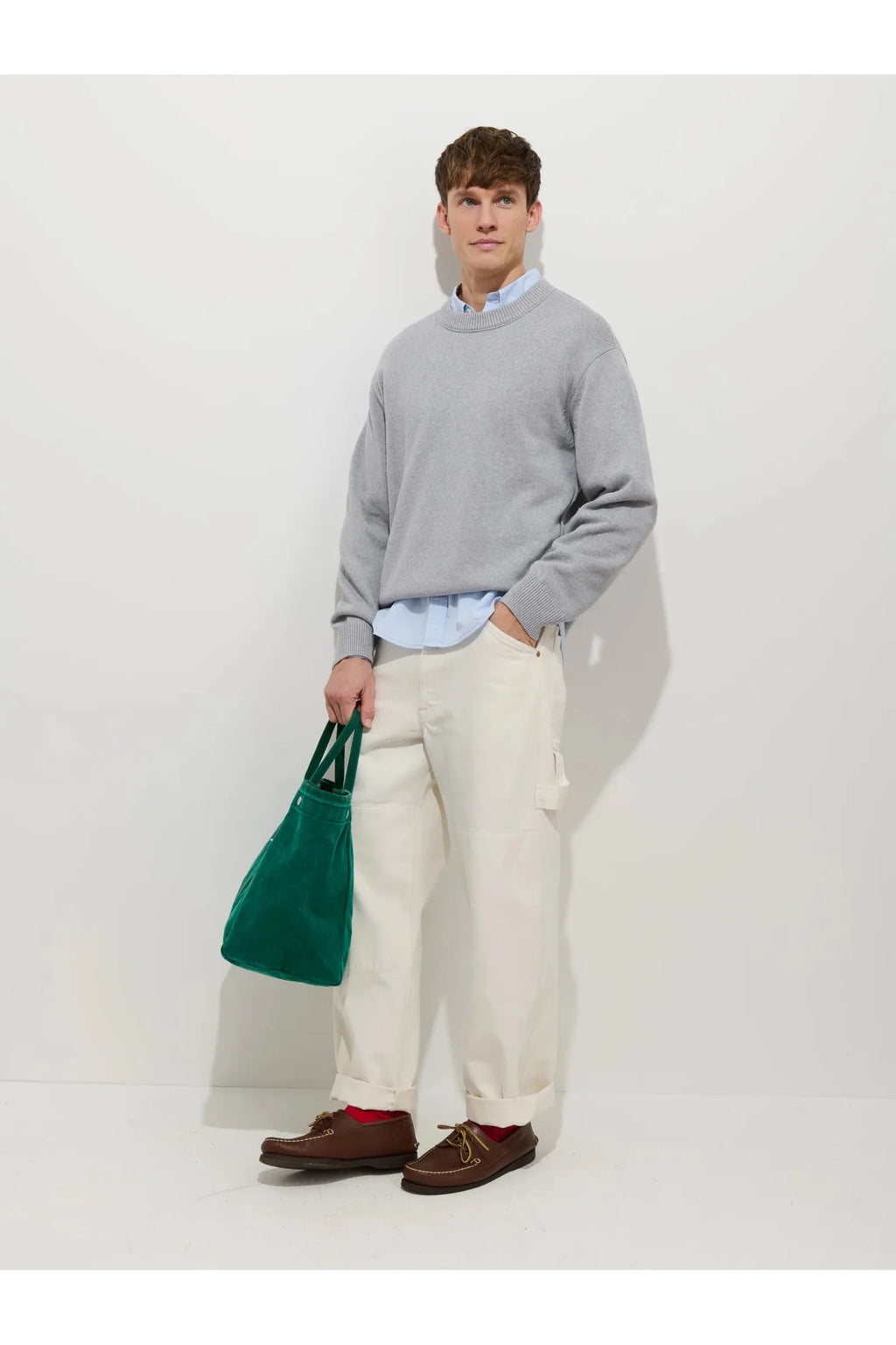 Gabriel Crewneck Sweater Heather Grey Alex Mill
