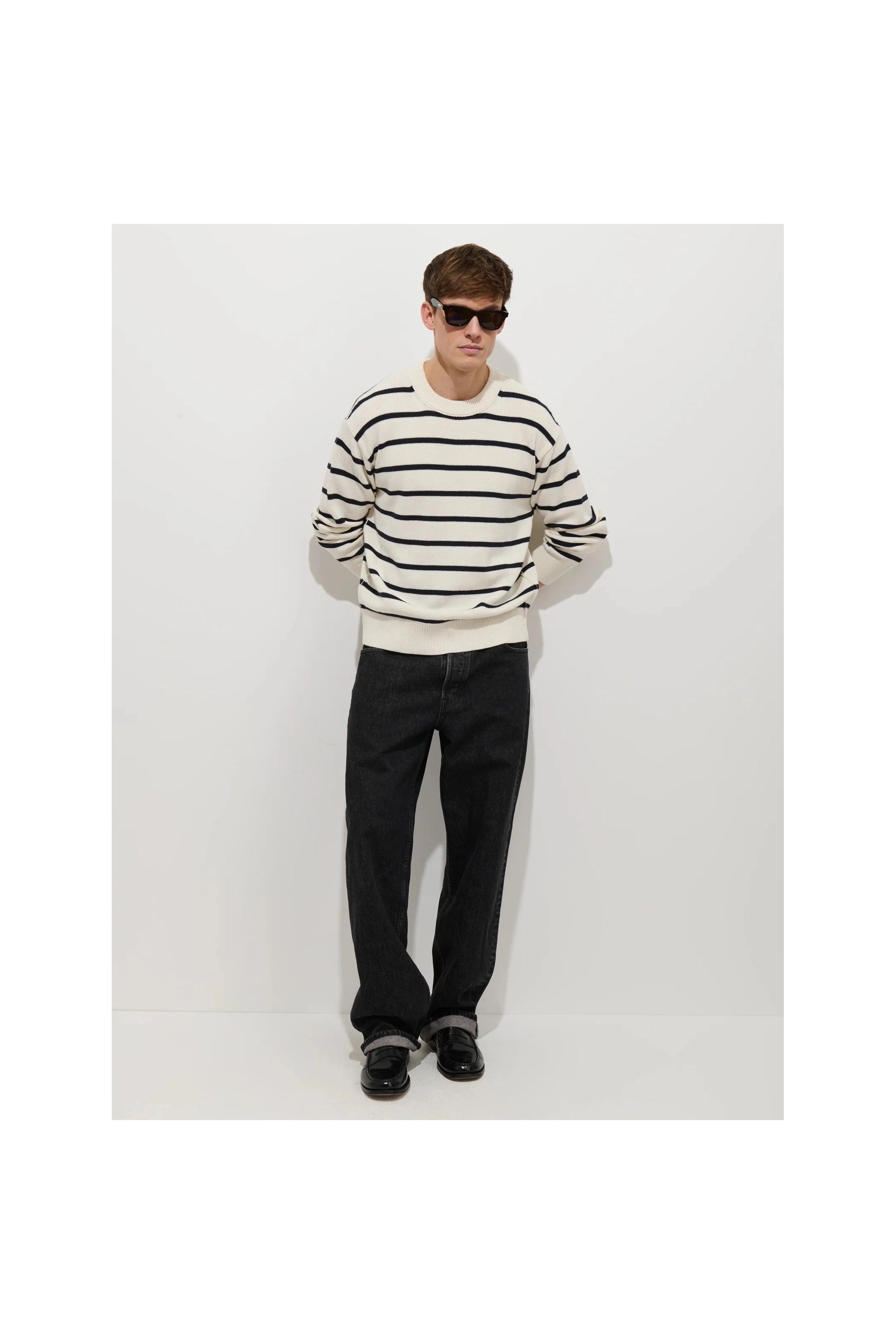 Gabriel Crewneck Sweater in Cotton Linen Alex Mill