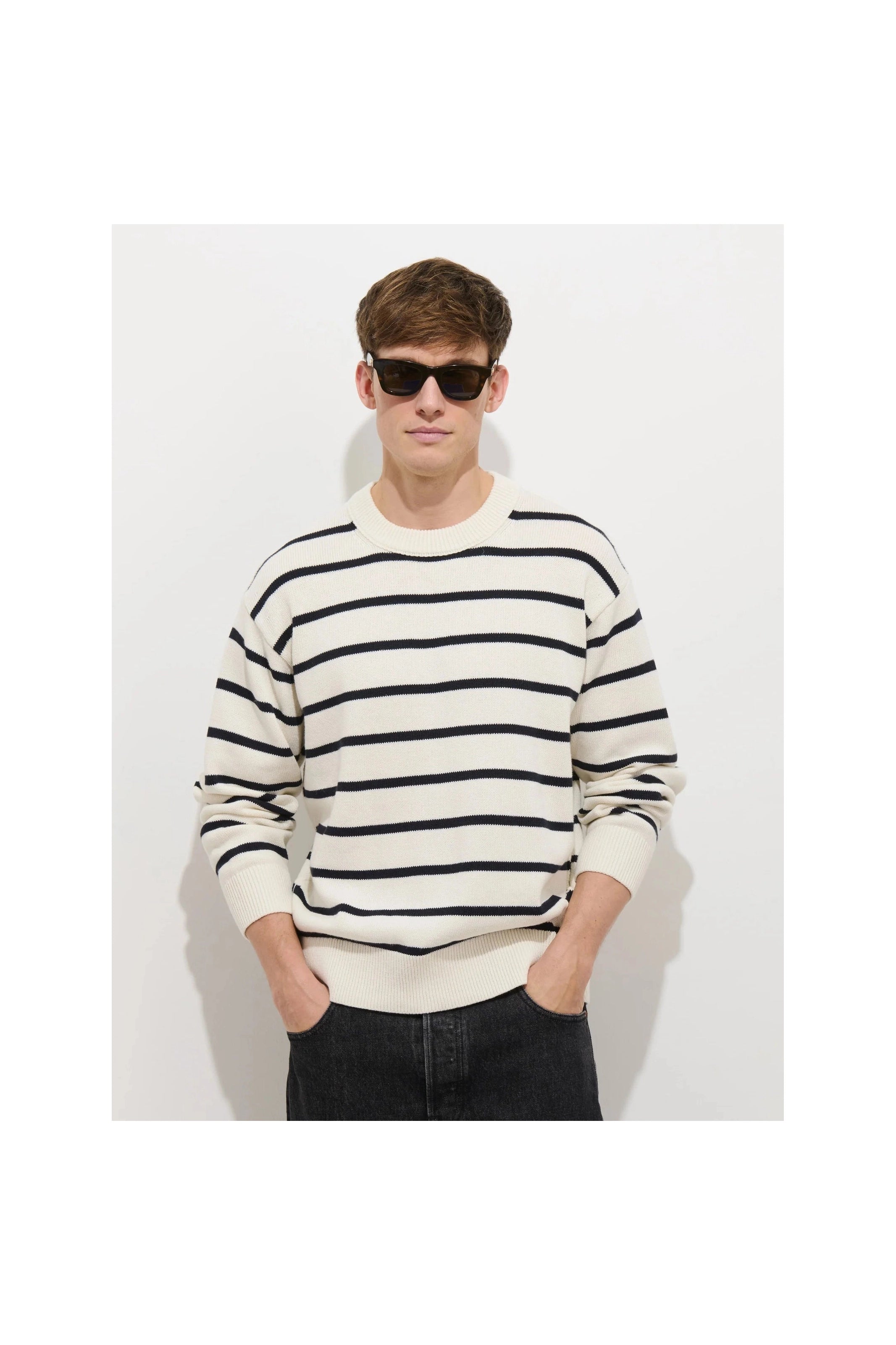 Gabriel Crewneck Sweater in Cotton Linen Alex Mill