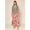 Light Gray Maie Skirt Milos Floral Cream