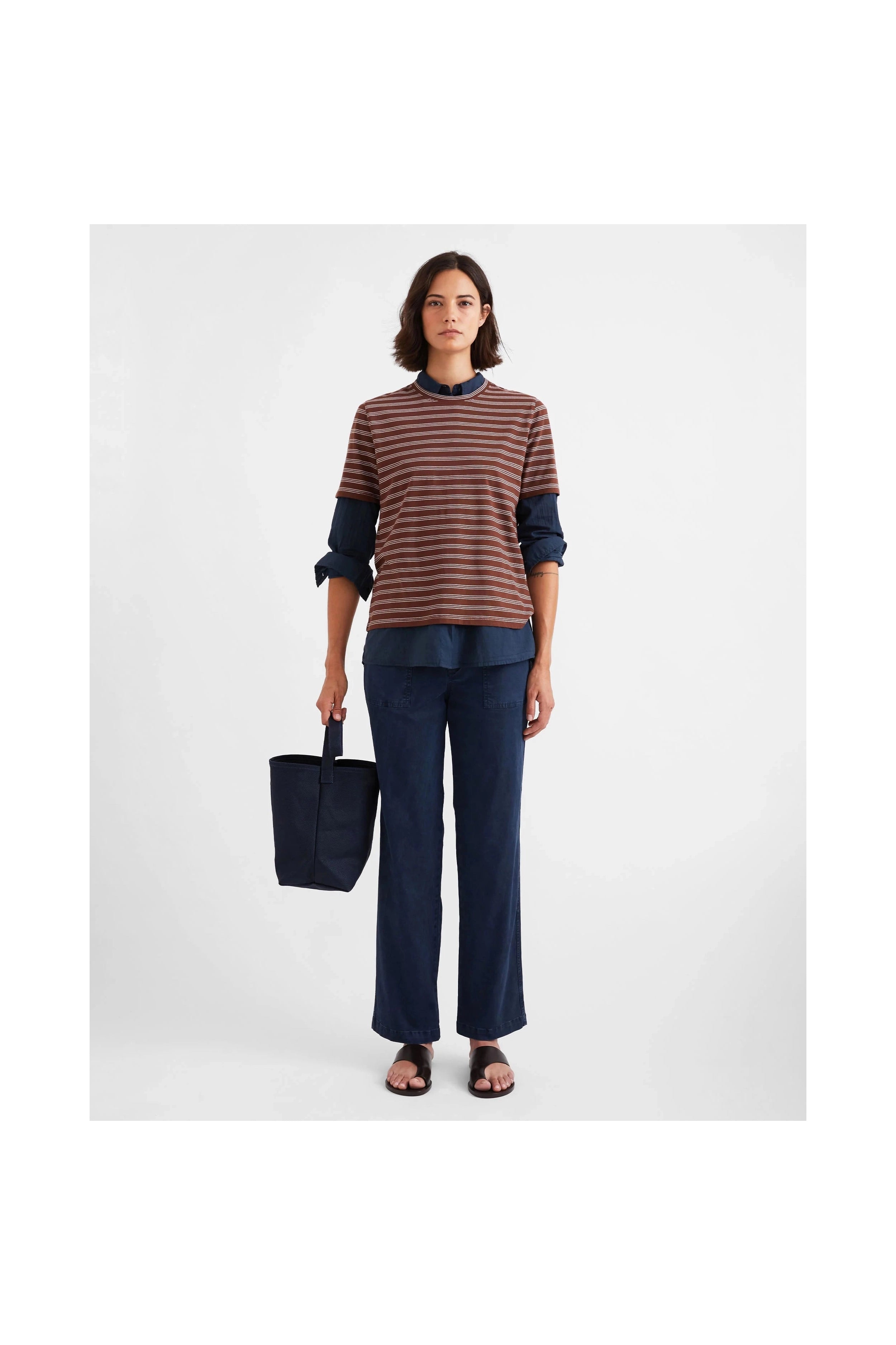 The Modern - Brown/White Mixed Stripe KULE (New)