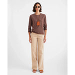 The Modern Long Brown/White Mixed Stripe Kule