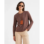 The Modern Long Brown/White Mixed Stripe Kule