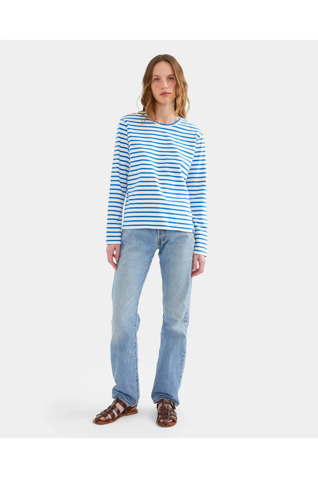 The Modern Long - White/Royal Blue Kule
