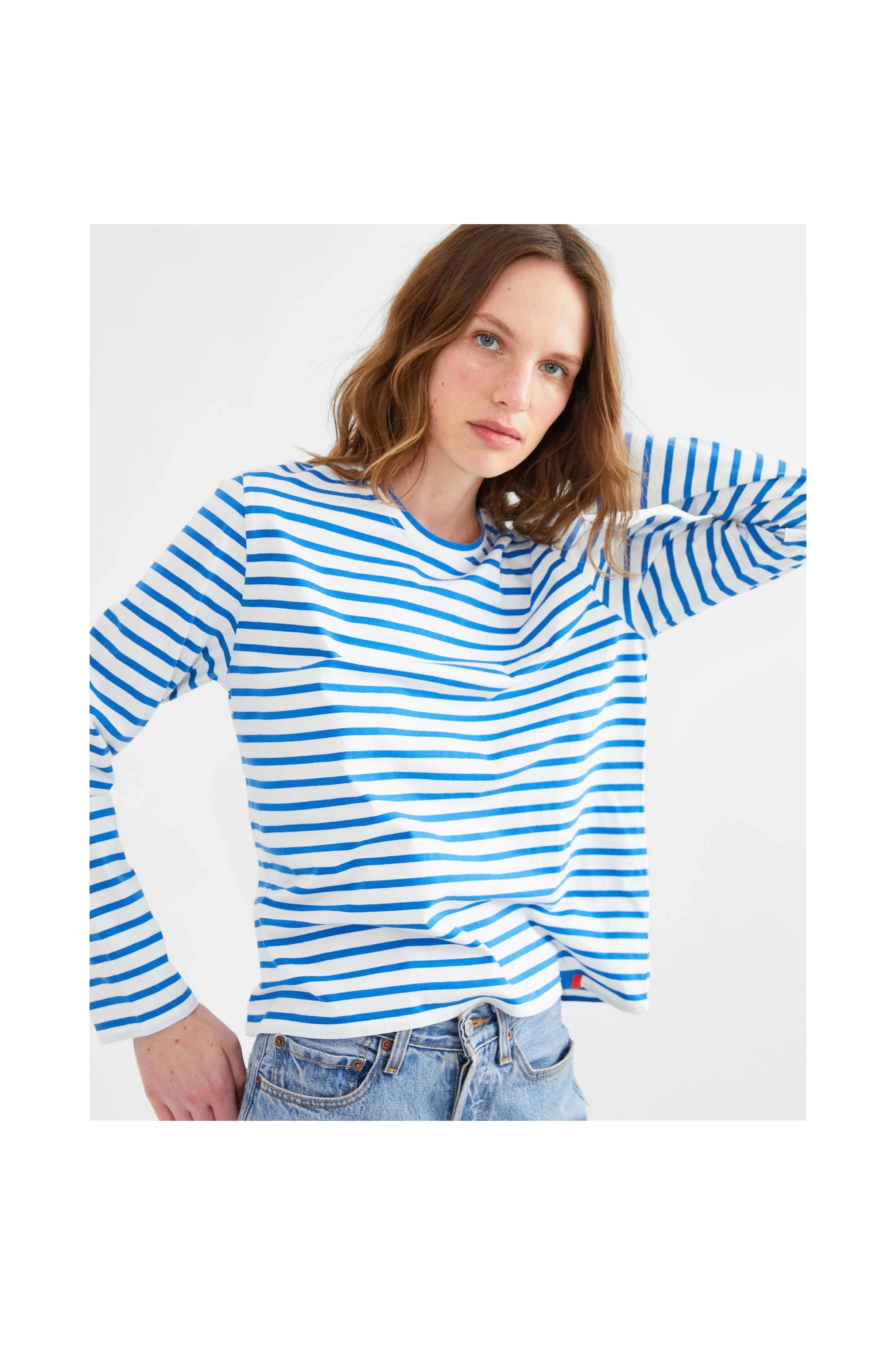 The Modern Long - White/Royal Blue Kule