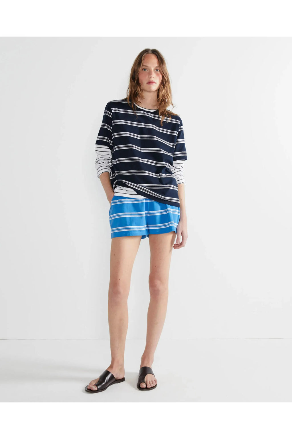 The Modern Navy/White Mixed Stripe Kule