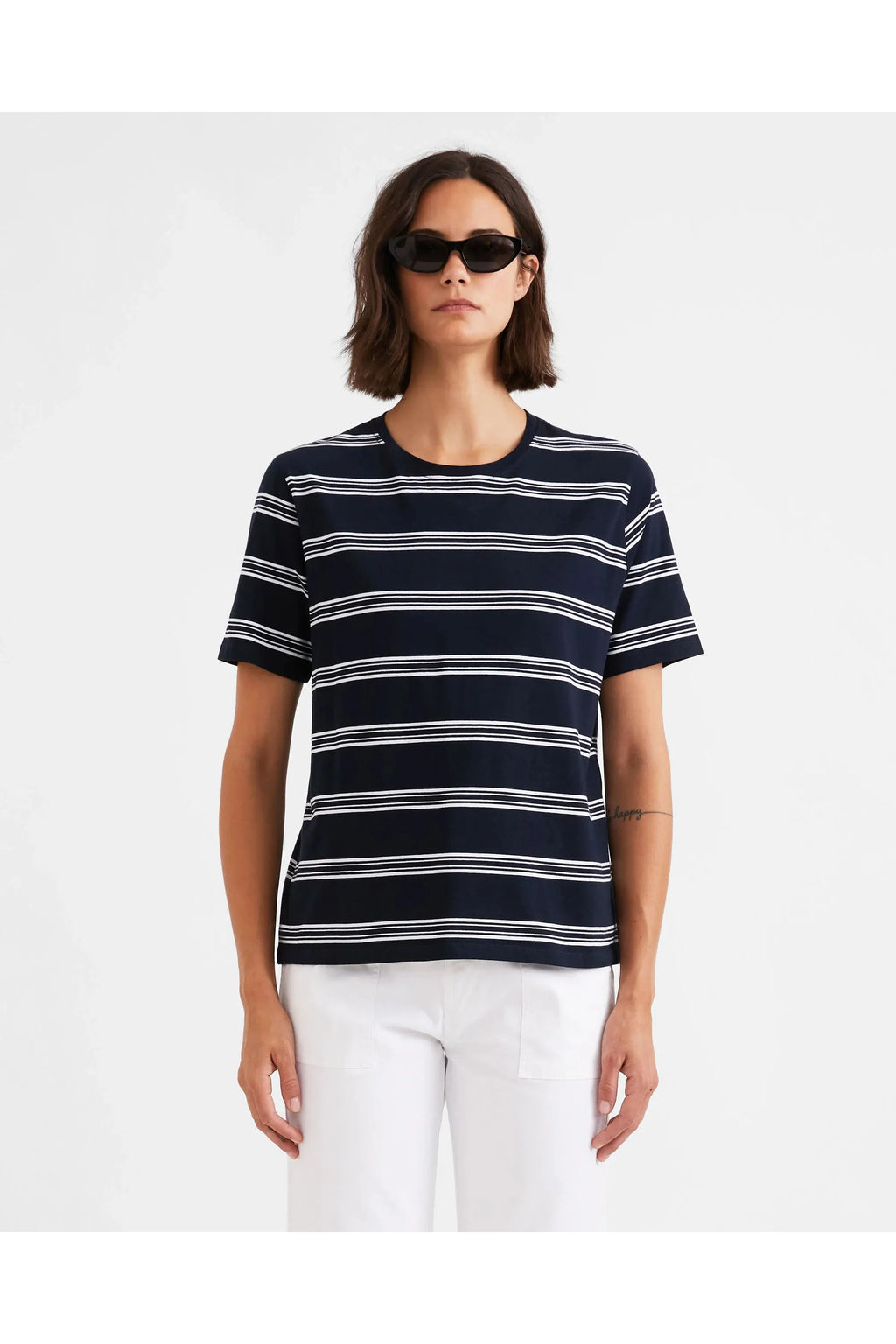 The Modern Navy/White Mixed Stripe Kule