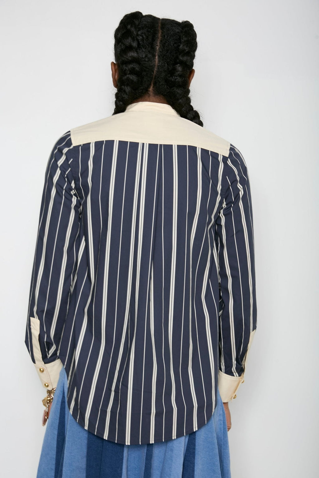 Contrast Bib Shirt Hope for Flowers by Tracy Reece