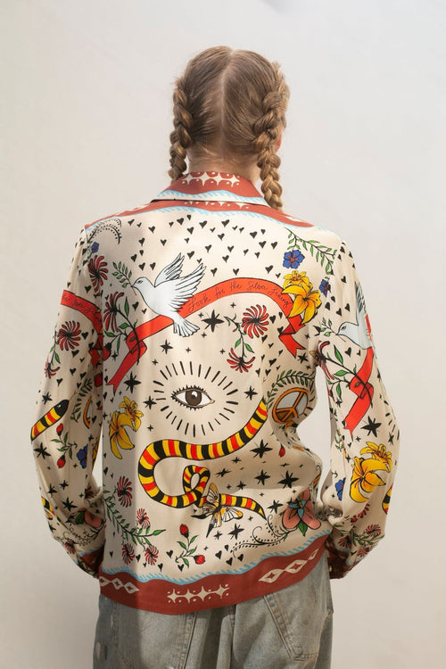 French Cuff Shirt Hope for Flowers by Tracy Reece