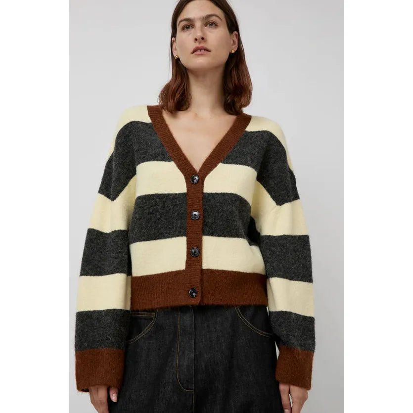 Light Gray Gabriel Cardigan Stripe