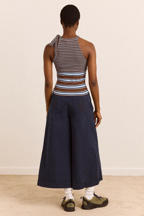 Oriana High Neck Tank Damson Madder