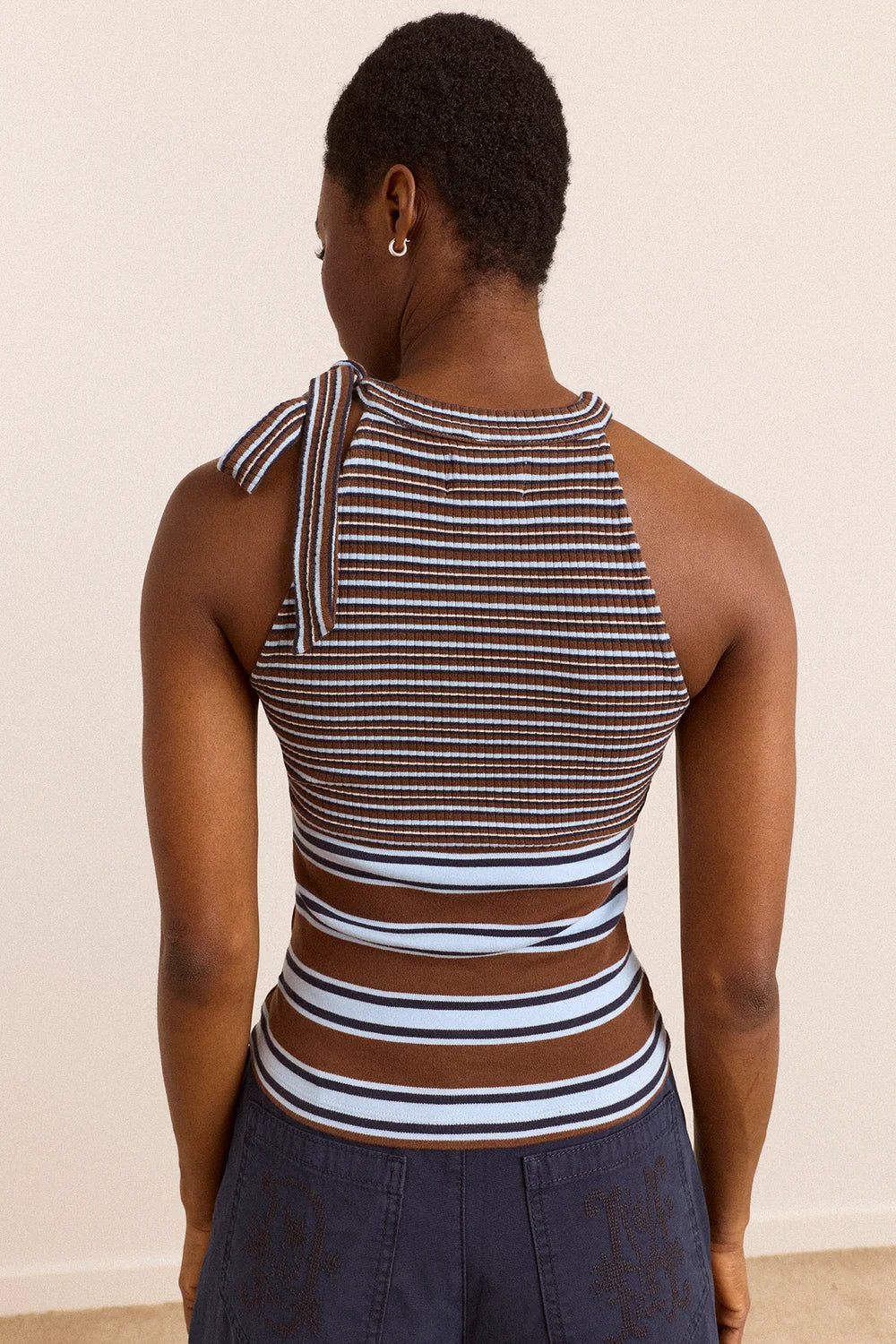 Oriana High Neck Tank Damson Madder