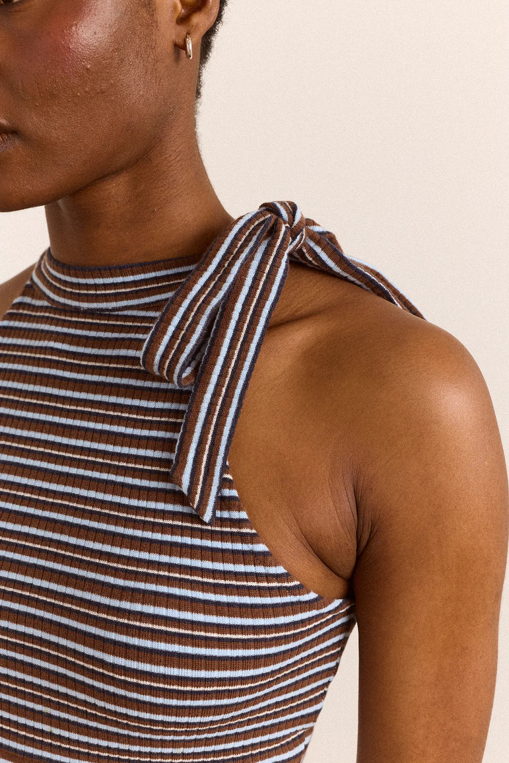 Oriana High Neck Tank Damson Madder