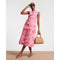 Light Gray Origami Dress Pink