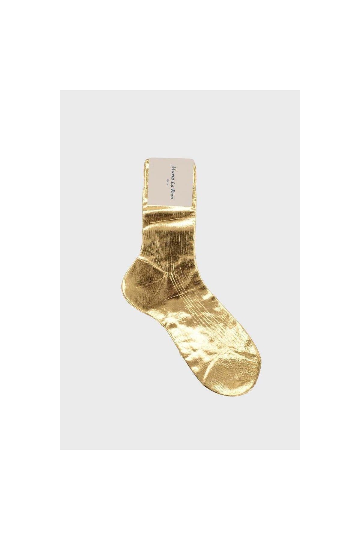 Laminated One Socks Gold Maria la Rosa