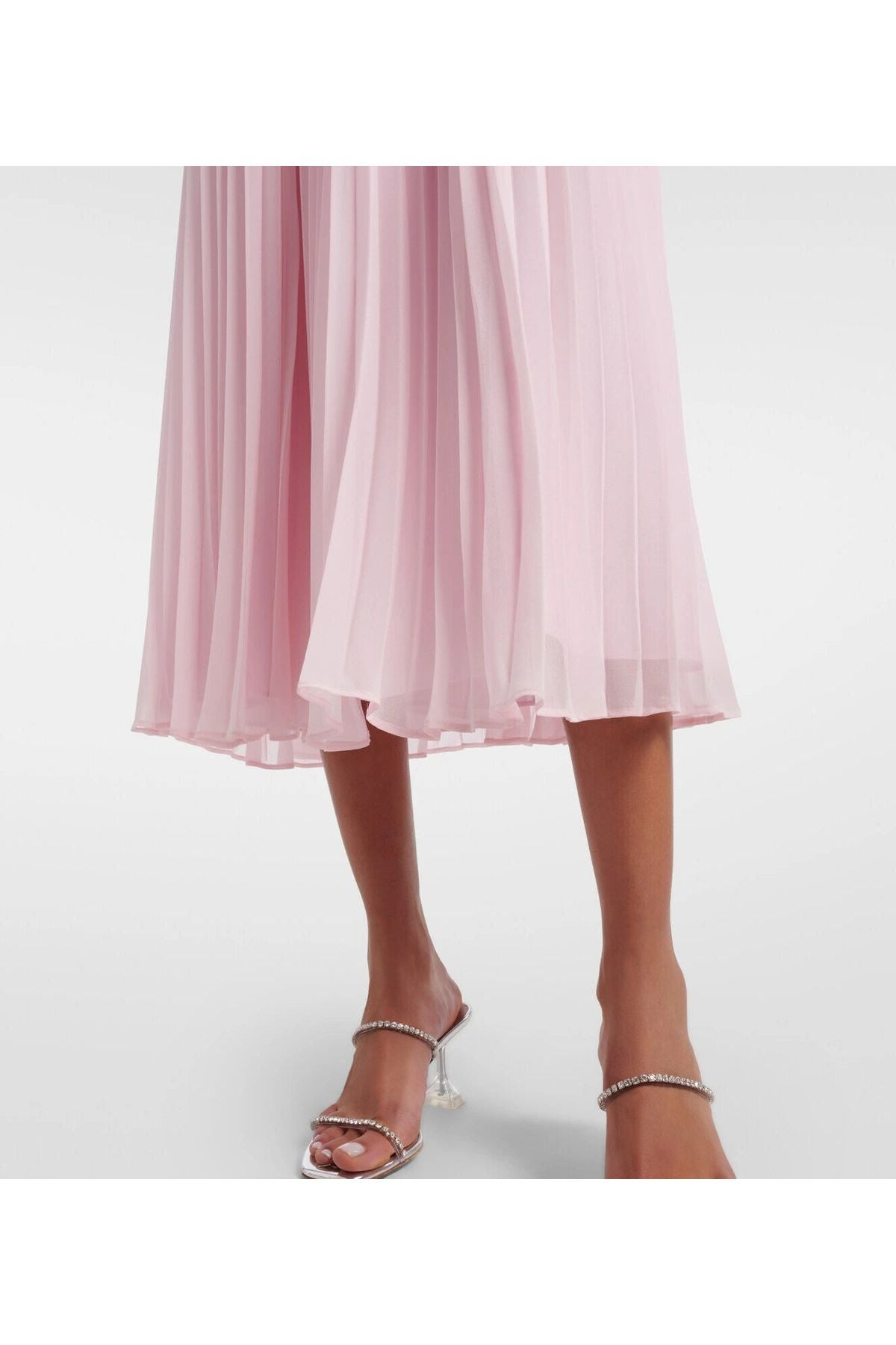 Pink Sequin Boucle Tailored Midi Dress SELF-PORTRAIT